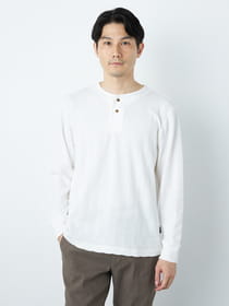 ワッフルヘンリーネックＴシャツ