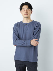 ワッフルヘンリーネックＴシャツ