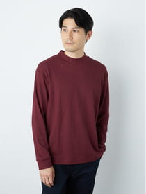 ワッフルハイネックリラックスフィットＴシャツ