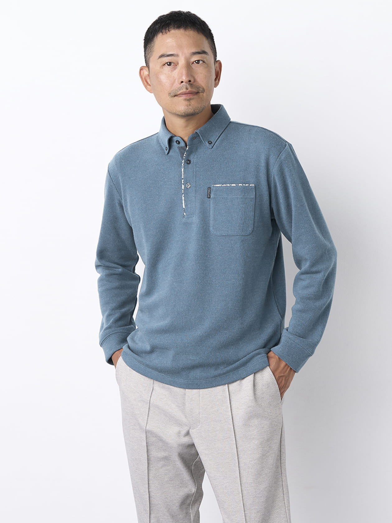 【早割30%OFF対象】アクリルウールインレーポロシャツ