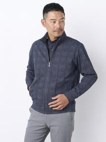 【早割30%OFF対象】グレンチェックスタンドフルジップ