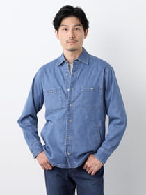 【早割30%OFF対象】≪読売新聞に掲載されました≫【キングサイズ】エブリデイデニムシャツアウター