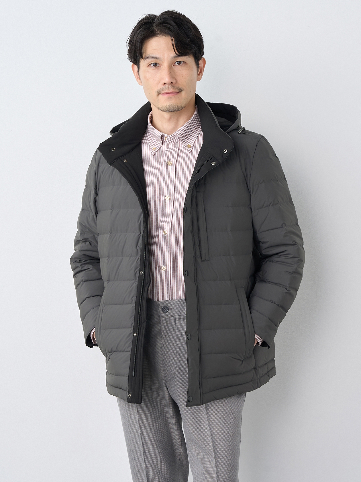 【歳末スペシャルセール】【キングサイズ】ノンキルトミドルダウン