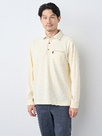 【キングサイズ】コットンライクピケ長袖ポロシャツ