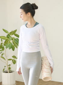 サイドシャーリング長袖Tシャツ