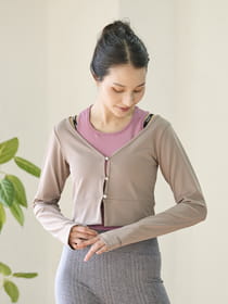 フィットクロップドカーデ