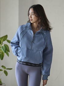 【ブラックフライデー/特別価格】裏起毛ハーフジッププルオーバー