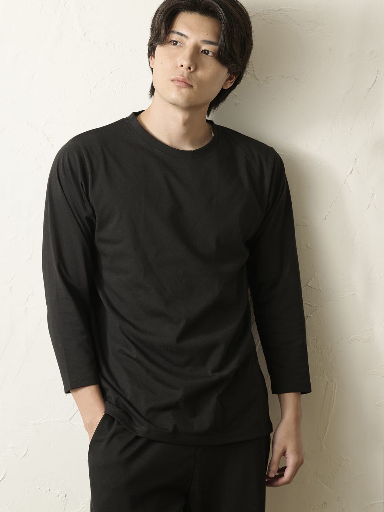 長袖リカバリーダブルニットTシャツ