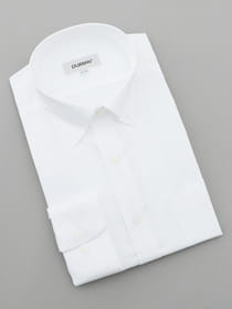【EC限定】ネックスリーブサイズ / スナップダウン　白ドビーストライプシャツ