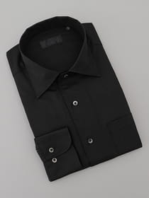 【BLACK LABEL】【ワンピースカラー】ブラックブロードシャツ