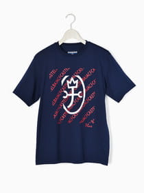 「KAMON」&ロゴレタリングプリント半袖Tシャツ