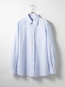 【タイムセール 特別価格】ピンヘッドストライプシャツ/ブルー